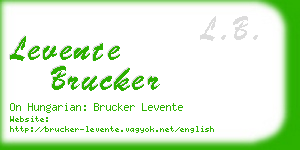 levente brucker business card